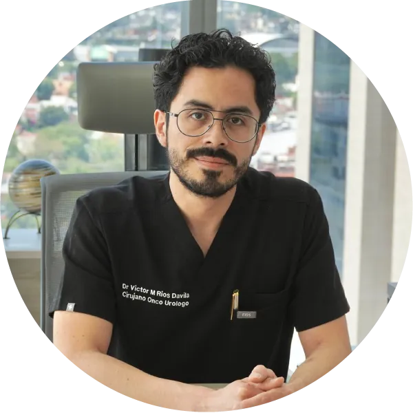 Retrato del Dr. Víctor Manuel Ríos Dávila con filipina negra