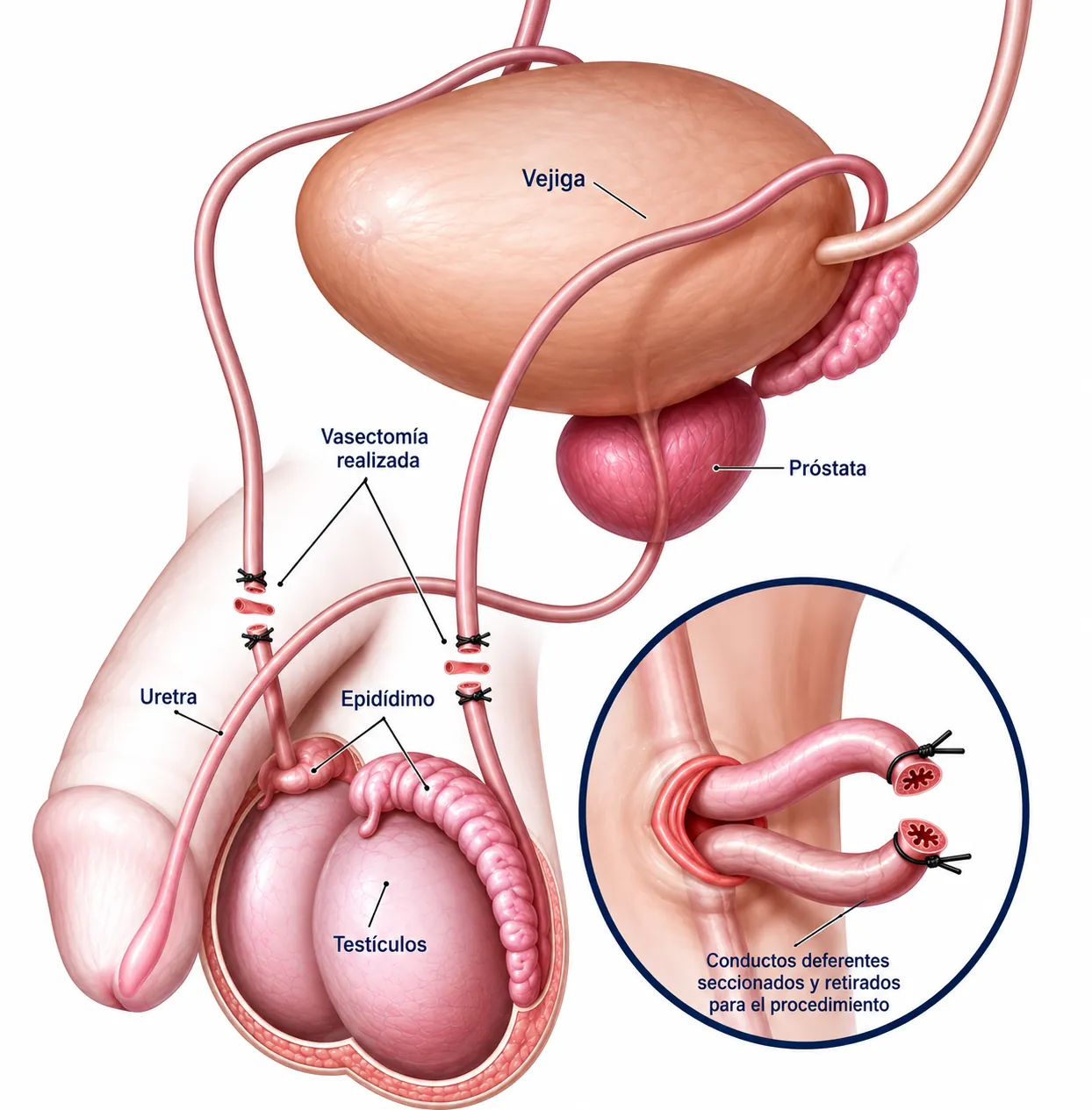 Vasectomía sin bisturí — técnica quirúrgica